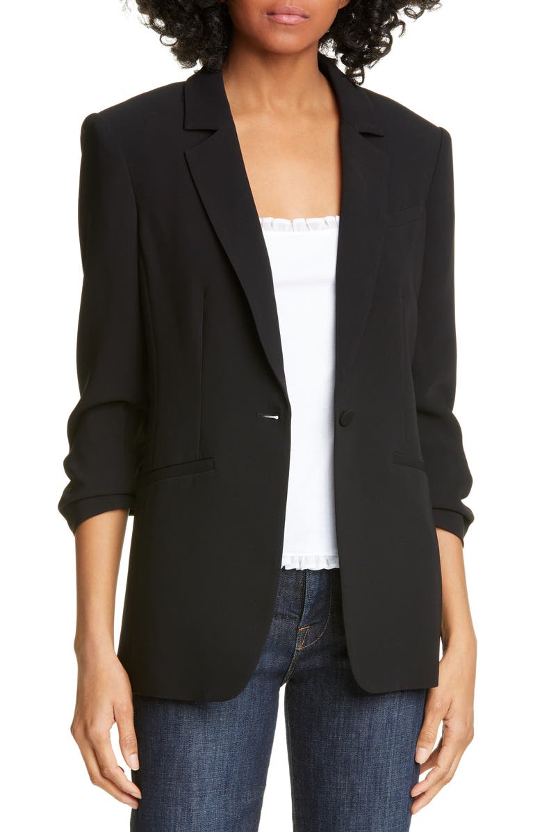 Cinq À Sept Blazer Khloe Manga Franzida Feminino Preto Tamanho 0