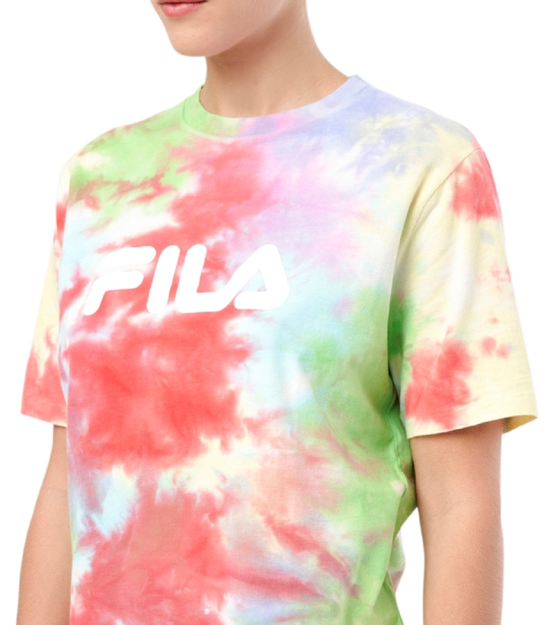 Camiseta Fila Alivia Cotton Tie Dye Feminina Verde Tamanho Médio