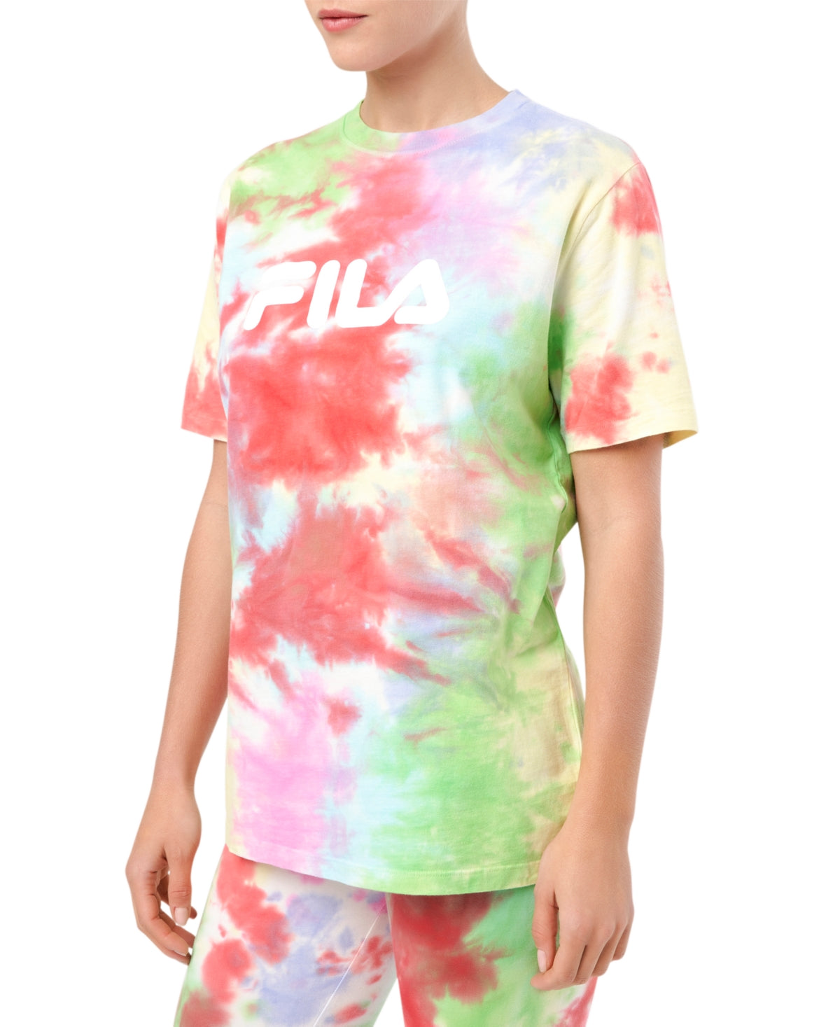 Camiseta Fila Alivia Cotton Tie Dye Feminina Verde Tamanho Médio
