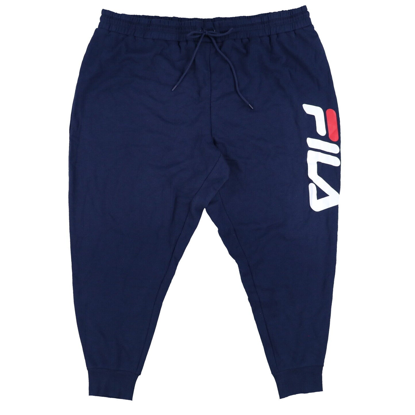 Calça jogger masculina Fila Plus Stand Graphic com cordão na cintura, azul, tamanho 4X
