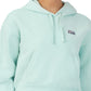 Moletom com capuz Fila Marina Fleece feminino, verde, tamanho X-S