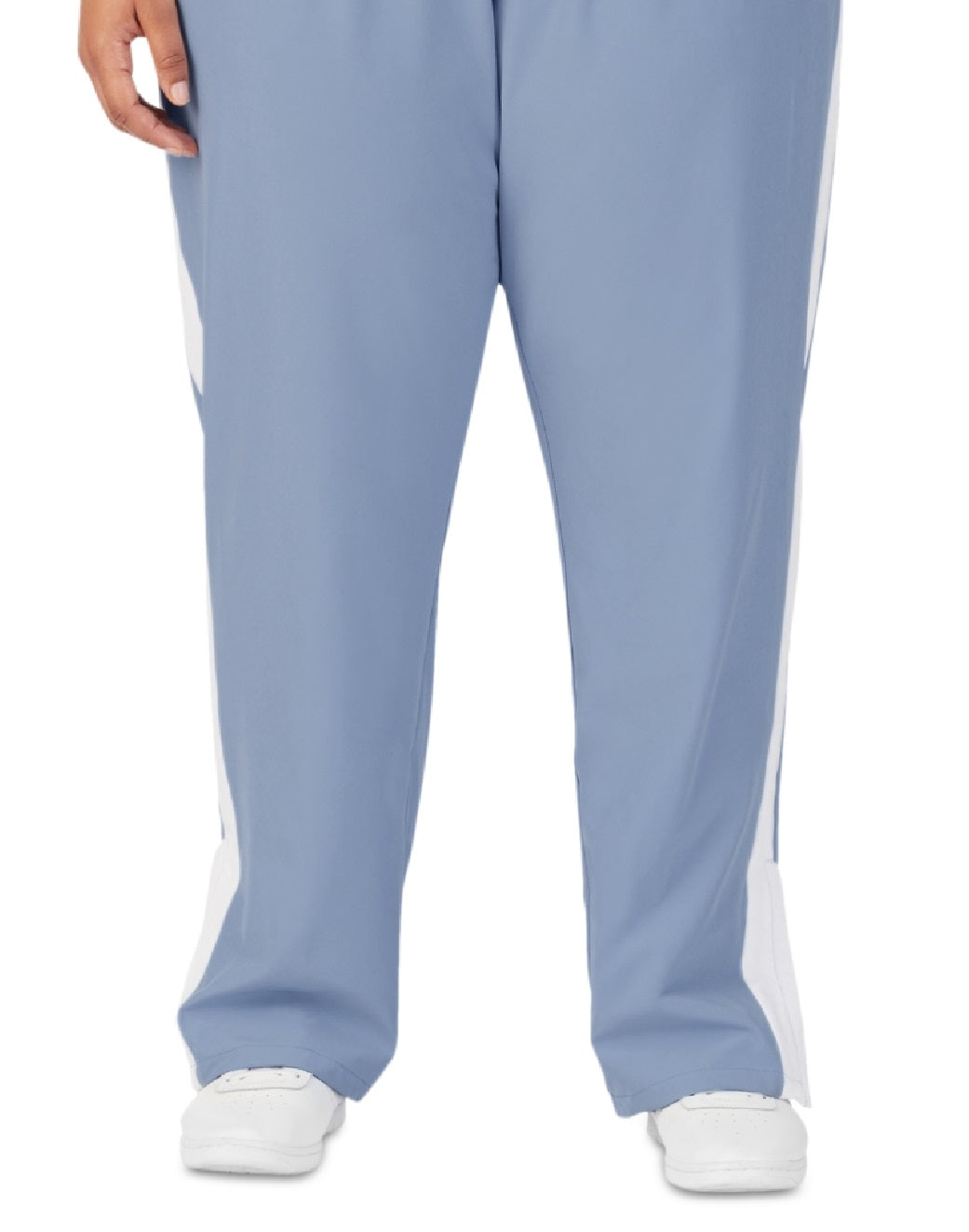 Calça de moletom feminina Fila Jovia cintura média com acabamento contrastante, azul, tamanho 1X