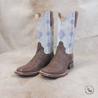 Roper - Botas femininas Arizona Aztec com bico quadrado