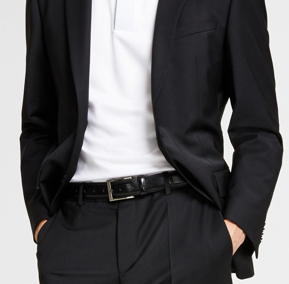 Jaqueta Masculina Hugo Boss Slim Fit Superflex Stretch Solid Preta Tamanho 40