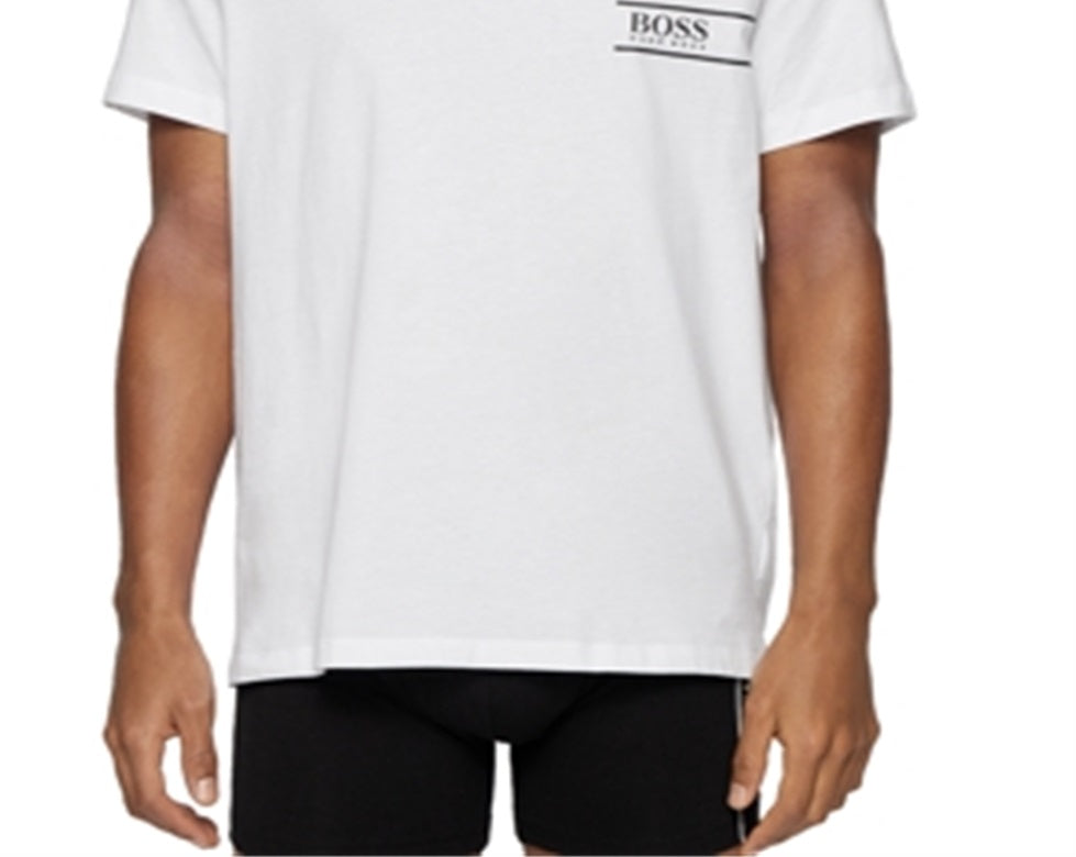 Camiseta Hugo Boss Masculina Bodywear Logo Branca Tamanho X-G