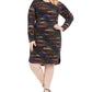 Vestido de coquetel metálico disco plus size feminino B Darlin, preto, tamanho 18W