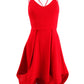 Vestido B Darlin Junior com alças altas e baixas, vermelho, tamanho 0