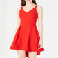Vestido B Darlin Junior com alças altas e baixas, vermelho, tamanho 0