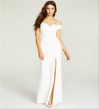 Vestido tomara que caia B Darlin Junior's, branco, tamanho 11-12