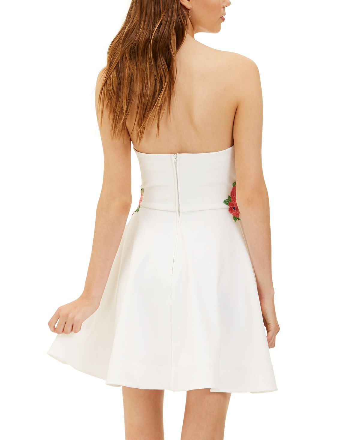 Vestido sem alças bordado e evasê B Darlin Junior's, rosa, tamanho 15