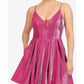 Vestido Skater Glitter Mesh da B Darlin Junior, Rosa, Tamanho 11/12