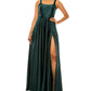 Vestido B Darlin Junior com costas abertas, verde, tamanho 11-12