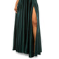 Vestido B Darlin Junior com costas abertas, verde, tamanho 11-12