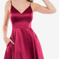 Vestido de cetim com ajuste e abertura frontal B Darlin Junior's, vermelho, tamanho 5-6