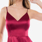 Vestido de cetim com ajuste e abertura frontal B Darlin Junior's, vermelho, tamanho 5-6