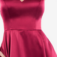 Vestido de cetim com ajuste e abertura frontal B Darlin Junior, tamanho 11/12, vinho