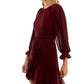 Vestido A-Line com babados assimétricos da B Darlin Junior, vermelho, tamanho 11-12