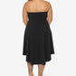 Vestido de festa longo sem alças B Darlin feminino, comprimento até o joelho, preto, tamanho 18W