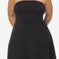 Vestido de festa longo sem alças B Darlin feminino, comprimento até o joelho, preto, tamanho 18W