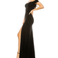 Vestido feminino B Darlin de manga curta e ombro de fora, comprimento total, preto, tamanho 2TB