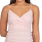Vestido franzido com bolinhas brilhantes B Darlin Junior, rosa, tamanho 12