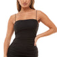 Vestido tubinho franzido de malha feminino B Darlin, preto, tamanho XX-S