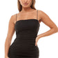 Vestido tubinho franzido de malha feminino B Darlin, preto, tamanho médio