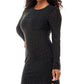 Vestido justo com tachas B Darlin Junior's, preto, tamanho grande