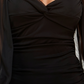 Vestido justo franzido feminino B Darlin Junior, preto, tamanho médio