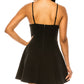 Vestido B Darlin Junior's Mesh Trim Fit &amp; Flare Preto Tamanho 12