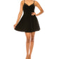 Vestido B Darlin Junior's Mesh Trim Fit &amp; Flare Preto Tamanho 12