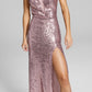 Vestido de noite feminino B Darlin com lantejoulas e costas abertas, rosa, tamanho 13-14