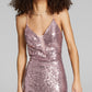 Vestido de noite feminino B Darlin com lantejoulas e costas abertas, rosa, tamanho 13-14