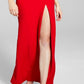 Vestido de festa feminino B Darlin com um ombro só e recorte vermelho, tamanho 17-18