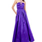 Vestido de tafetá com amarração halter B Darlin Junior, roxo, tamanho 56