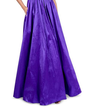 Vestido de tafetá com amarração halter B Darlin Junior, roxo, tamanho 56