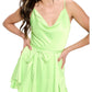 Vestido com decote careca e ajuste flare B Darlin Junior's, verde, tamanho 3-4