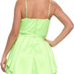 Vestido com decote careca e ajuste flare B Darlin Junior's, verde, tamanho 3-4