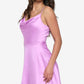 Vestido B Darlin Junior's com decote careca e ajuste evasê, roxo, tamanho 15-16