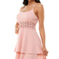 Vestido B Darlin Junior com acabamento em renda e ajuste evasê rosa tamanho 13-14