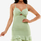 Vestido Keyhole Smocked da B Darlin Junior, verde, tamanho 15-16