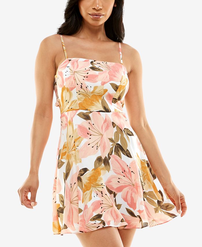 Vestido evasê com alças finas B Darlin Junior, branco, tamanho 7-8