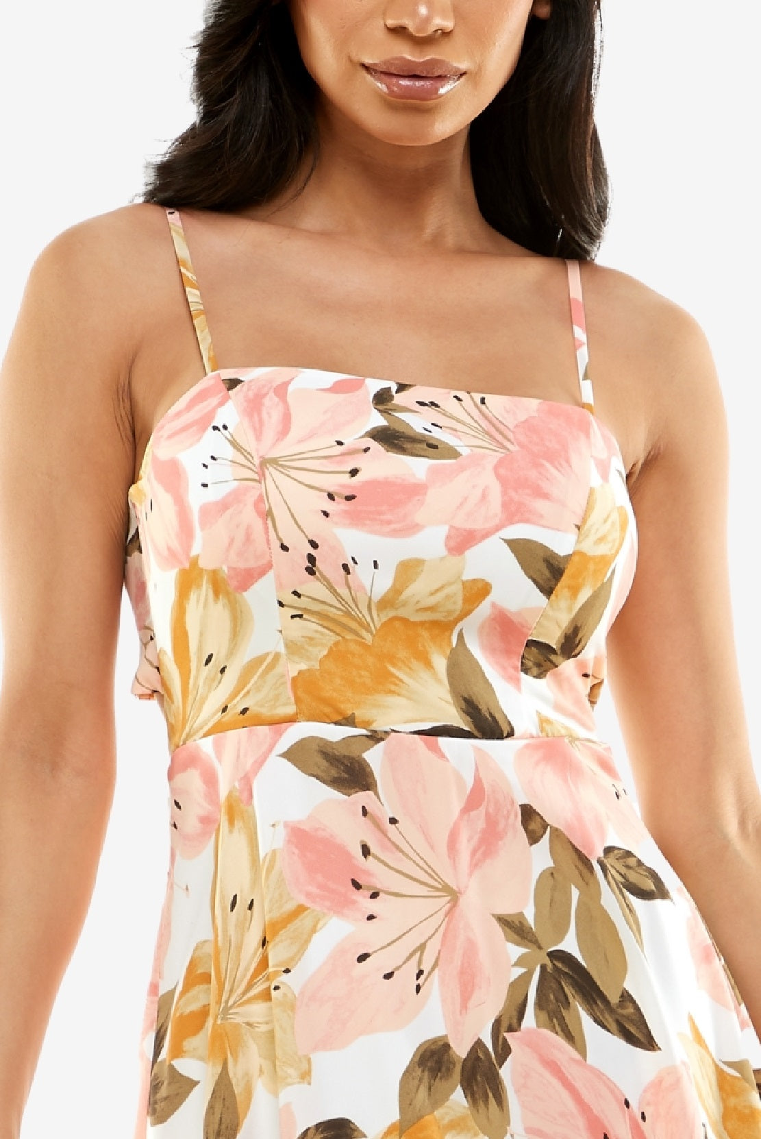 Vestido evasê com alças finas B Darlin Junior, branco, tamanho 7-8