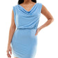 Vestido assimétrico com decote redondo B Darlin Junior, azul, tamanho XX-S
