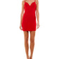 Vestido justo com decote em V B Darlin Junior's vermelho tamanho 15-16