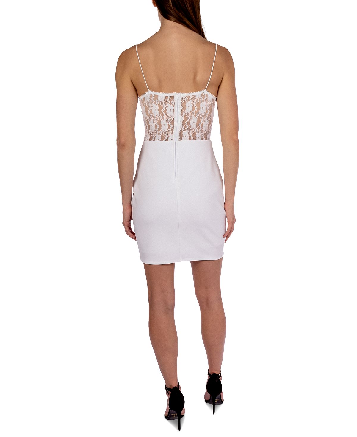 Vestido Bodycon Corset de Renda B Darlin Junior's Branco Tamanho 9-10