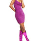 Vestido de malha com glitter e gola alta B Darlin Junior's, rosa, tamanho médio
