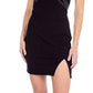 Vestido decote em V com costas nadador e técnica mista B Darlin Junior's, preto, tamanho 7-8