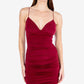 Vestido justo franzido B Darlin Junior's, vermelho, tamanho pequeno