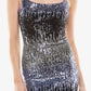 Vestido de lantejoulas ombré B Darlin Junior, cinza, tamanho 9-10